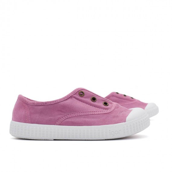 Pink laceless trainers 100 cotton Times Like These