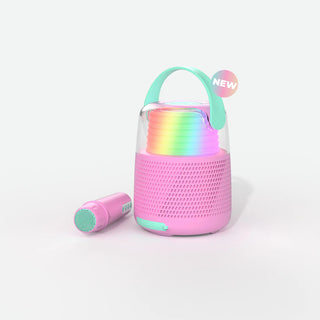 Pink Karoke Speaker with lights and sound effects