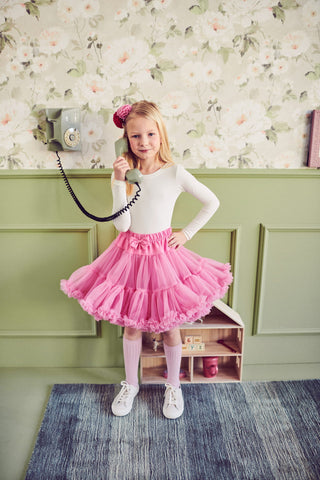 Candy Pink Petti skirt with bow