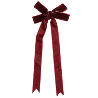 Burgundy Velvet Ribbon hair clip