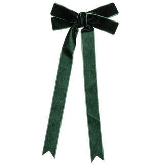 Dark Green Velvet Ribbon hair clip
