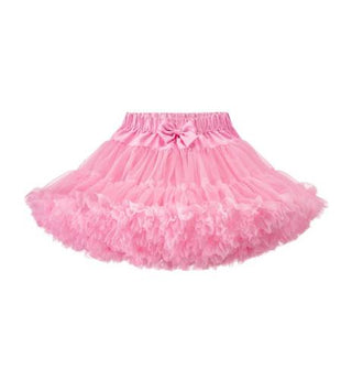 Candy Pink Petti skirt with bow