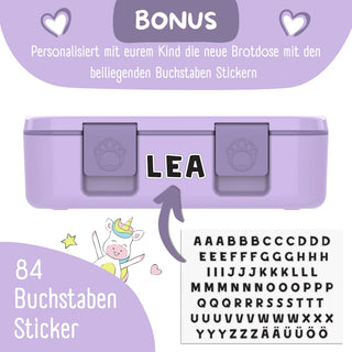 Lunch box with compartments, lightweight & leak-proof - purple