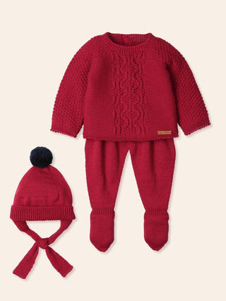 3 piece baby knit set