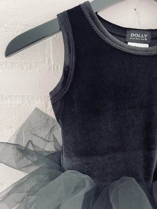 Dolly Velvet Black Tutu dress