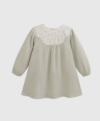 Green Muslim dress floral detail