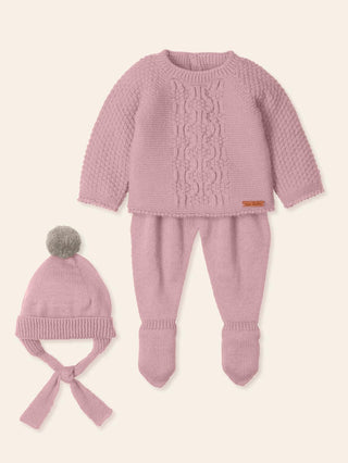 Mauve 3 piece knit set