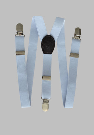 Pale blue suspenders