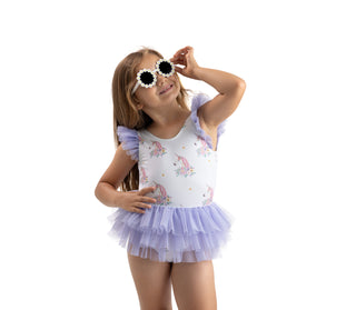 Unicorn Blanca Swimsuit with removable tutu skirt Age 6-12 months left