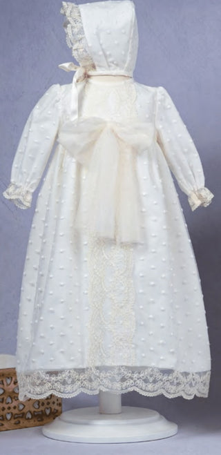 Long sleeve christening gown