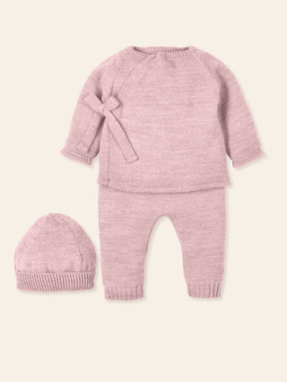 3 PIECE KNITTED SET PINK