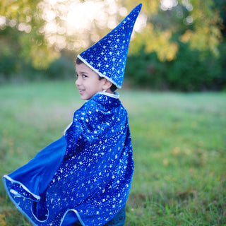 BLUE WIZARD CAPE AND HAT
