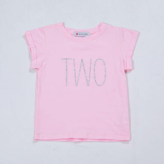 Pink Birthday T-shirt Age 2