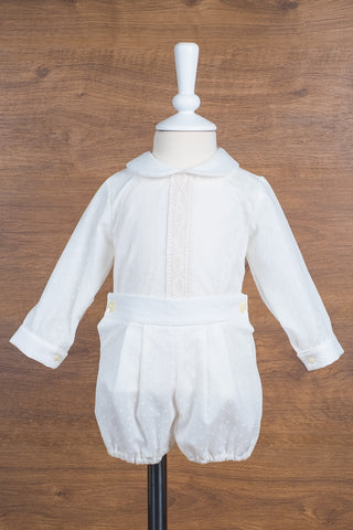 Boys' Christening Outfit in Plumetti