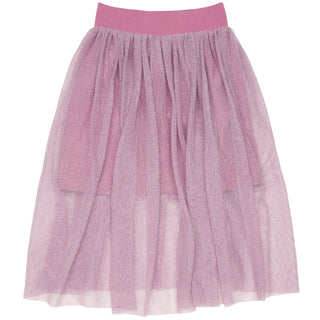 Long Pink Shimmer Skirt