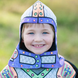 COLOUR A KNIGHT HELMET with 6 markers