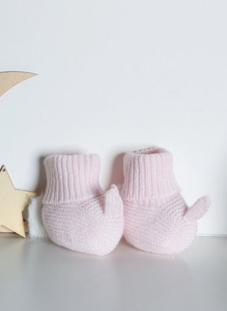 Little Bunny Booties - Pink Mouline' (CI)