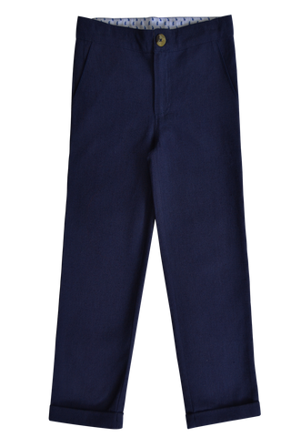 Arsene Trousers linen Navy Blue