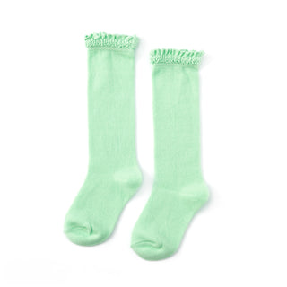 Mint Lace Top socks
