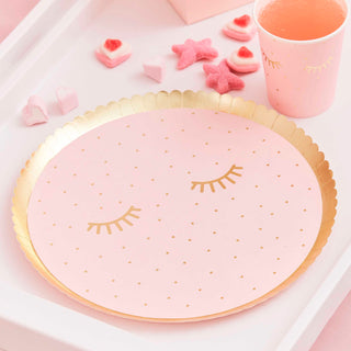 Pink Pamper Party Paper Plates
