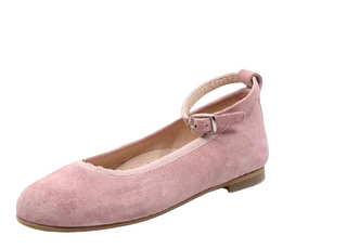 Pink Suede ankle strap shoes