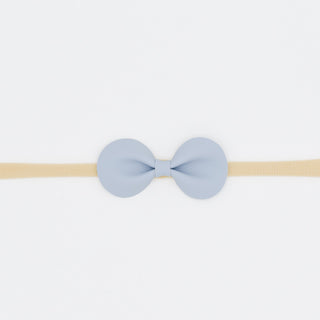 Faux leather hair band ice blue