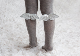 Tights with silver wings