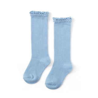 Sky Blue Lace Top Socks
