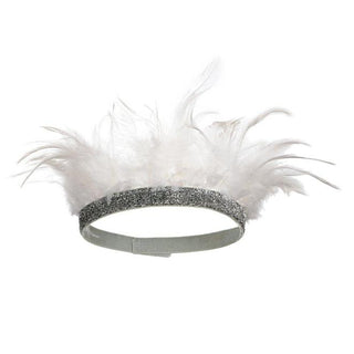 White Feather Party Crown