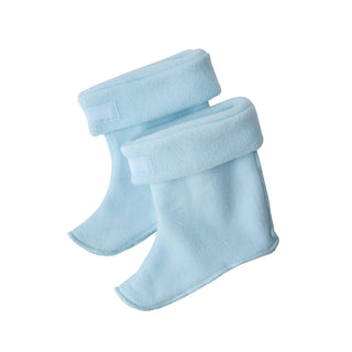 Blue Fleece under wellies socks